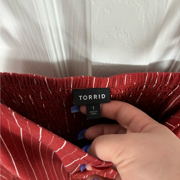 TORRID orange striped long pants jumper Torrid size 1 - Picture 3 of 3